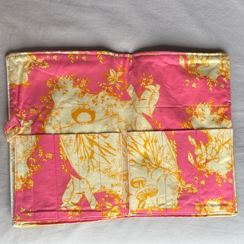 Bespoke Yellow Makeup Brush Organizer with Pink Accent